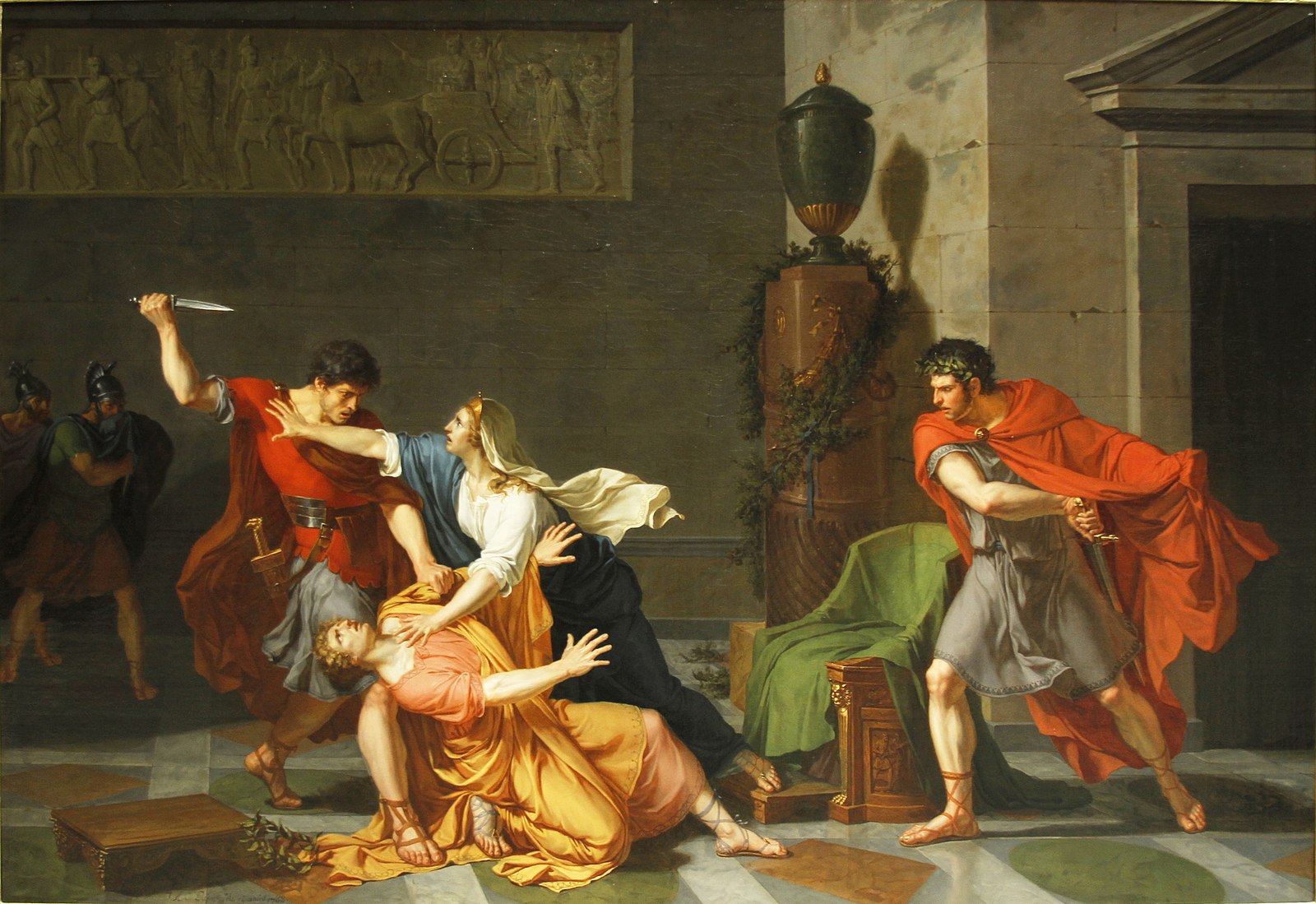 Der Tod Getas durch Caracalla: Gemälde von Jacques-Augustin-Catherine Pajou aus dem Jahr 1788 (https://commons.wikimedia.org/wiki/File:Geta_Dying_in_his_Mother%27s_Arms_by_Jacques_Pajou_-_Staatsgalerie_-_Stuttgart_-_Germany_2017.jpg?uselang=en#Licensing) Der Tod Getas durch Caracalla: Gemälde von Jacques-Augustin-Catherine Pajou aus dem Jahr 1788 (https://commons.wikimedia.org/wiki/File:Geta_Dying_in_his_Mother%27s_Arms_by_Jacques_Pajou_-_Staatsgalerie_-_Stuttgart_-_Germany_2017.jpg?uselang=en#Licensing)
